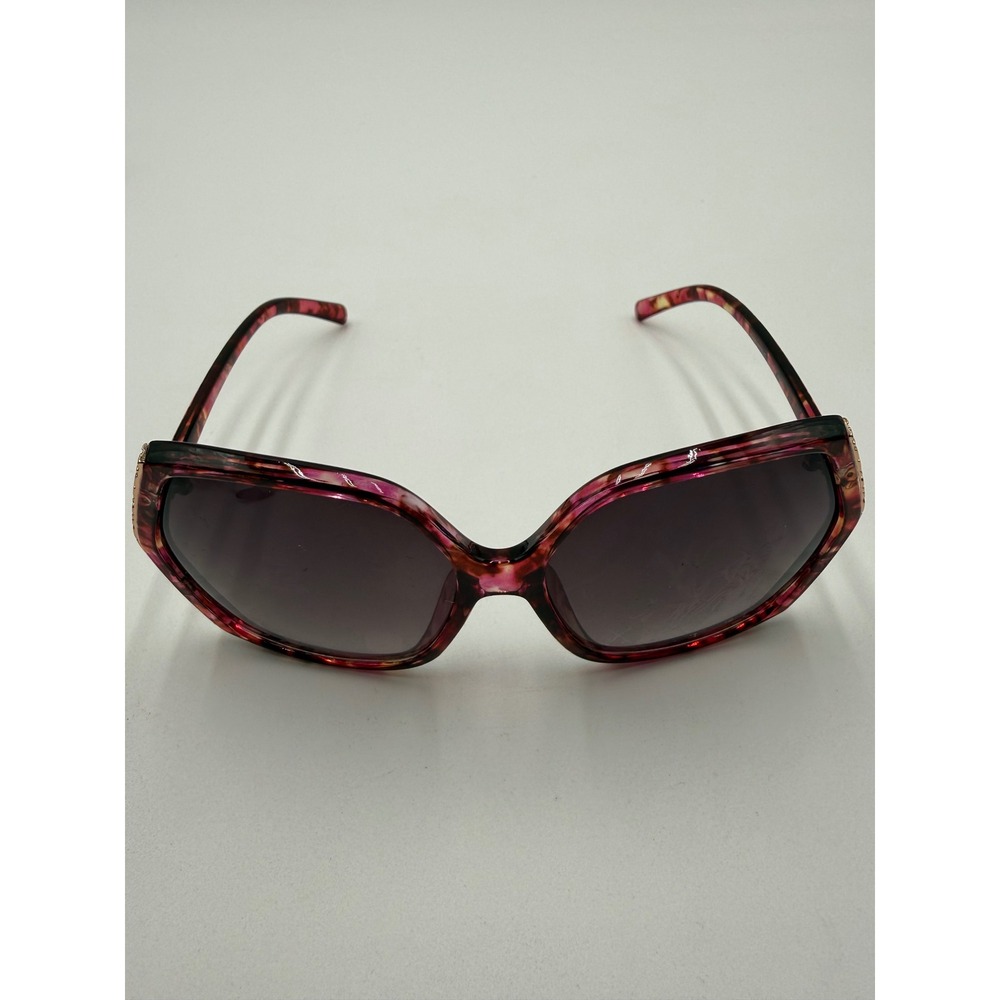 Southpole Sunglasses Womens OS Pink Tortoise Excellent Textured Gold Hinge